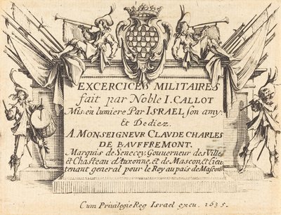 「軍事演習」のタイトルページ 作： Jacques Callot