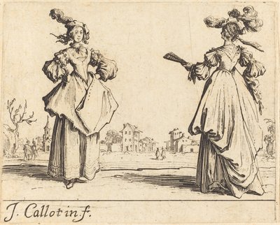 二人の社会人女性 作： Jacques Callot