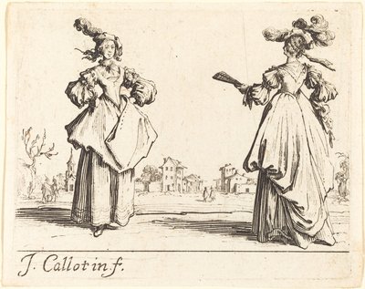 二人の社会人女性 作： Jacques Callot