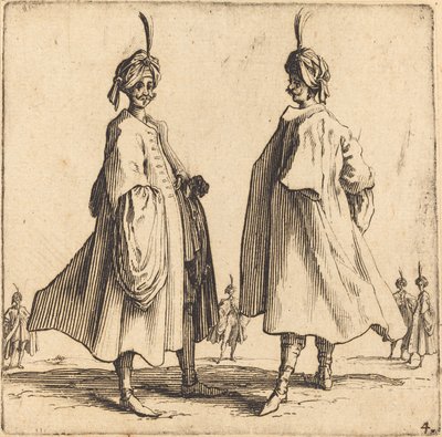 二人のトルコ人 作： Jacques Callot