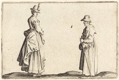 プロフィールの 2 人の女性 作： Jacques Callot