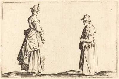 プロフィールの2人の女性、c。 1622年。 作： Jacques Callot