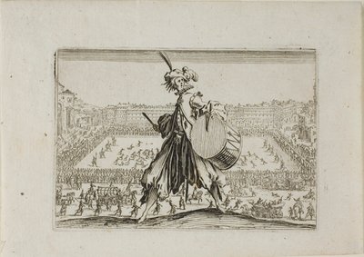 The Caprices から見たサッカーの試合のある S. クローチェ広場の眺め 作： Jacques Callot