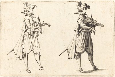 ヴァイオリニスト、1622年頃 作： Jacques Callot