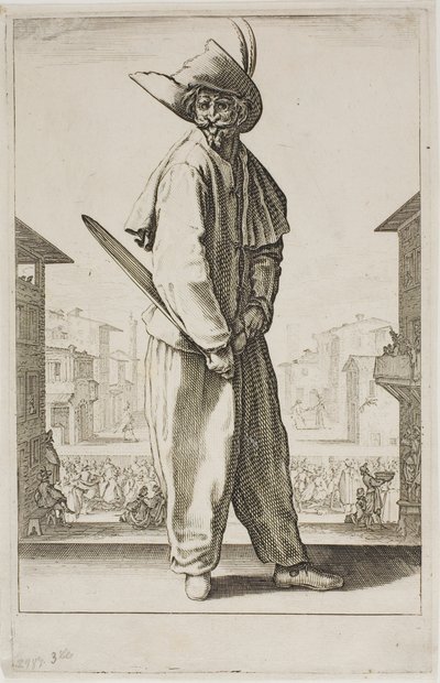 ザンニ、『3人のイタリア人コメディアン』より 作： Jacques Callot