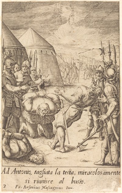 斬首された 作： Jacques Callot after Donato Mascagni
