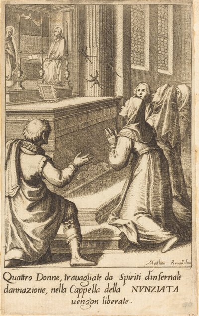 4人の女性 作： Jacques Callot after Matteo Rosselli