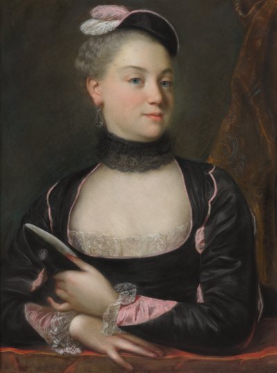 フランスの女優の肖像、c。 1746年。 作： Jacques Charles Allais