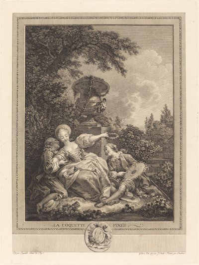 コケットが完成しました 作： Jacques Couché and Jean Dambrun after Jean Honoré Fragonard