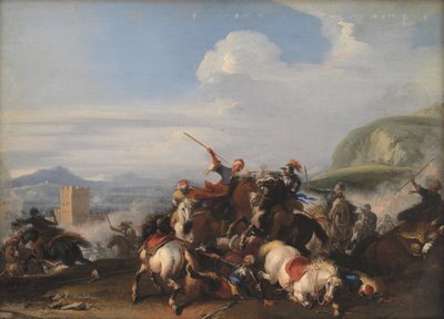トルコ騎兵との戦闘シーン 作： Jacques Courtois