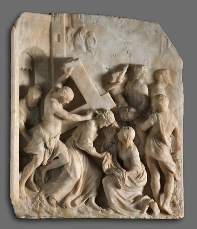 聖シモンとヴェロニカと共に十字架を運ぶキリスト、c. 1545年。 作： Jacques Dubroeucq