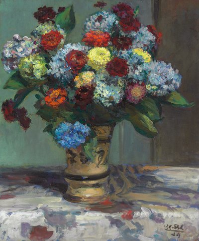 アジサイの花束、1929 作： Jacques Emile Blanche