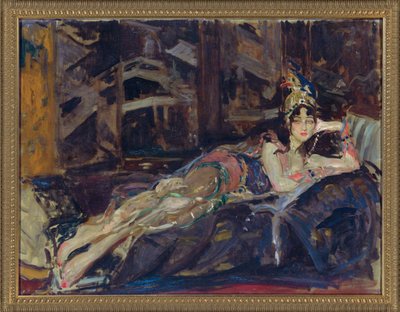 ニコラス・リムスキー・コルサコフによるバレエシェヘラザードのゾベイデとしてのアイダ・ルビンスタイン 作： Jacques Emile Blanche