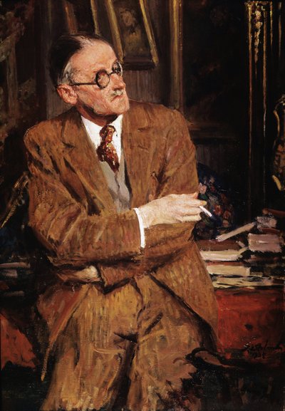 ジェイムズ・ジョイスの肖像 作： Jacques Emile Blanche