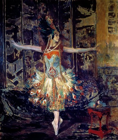 ロシアのダンサー、タマラ・カルサヴィナ（1885-1978）がイーゴリ・ストラヴィンスキー作曲のバレエ「火の鳥」（Stravinsky 作： Jacques Emile Blanche