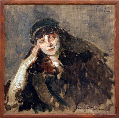 アンナ・エリザベート・ド・ノアイユ伯爵夫人の肖像画の習作（絵画） 作： Jacques Emile Blanche