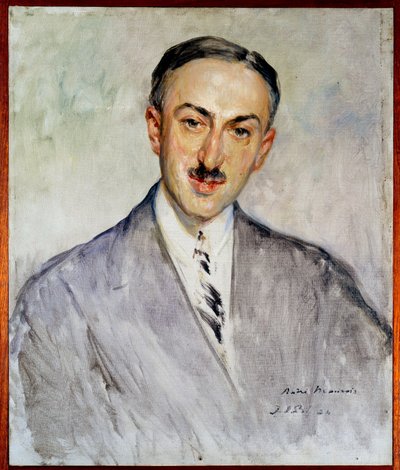 エミール・ヘルツォーク・ディット・アンドレ・モーロワ（1885-1967）（フランスの作家）の肖像画のための習作 ジャック・エミール（Jacques-Emile）・ブランシュ（1861-1942）による絵画 1924 Sun.0,5x0,41 m ルーアン、ミュゼ・デ・ボザール 作： Jacques Emile Blanche