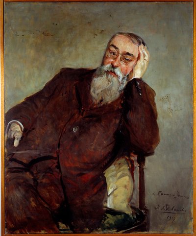 フランシス・ジャムス（1868-1938）の肖像画のための習作 フランスの作家 ジャック・エミール（Jacques-Emile）・ブランシュ（1861-1942）による絵画 1917年 日。1x0,81 m Rouen, musee des Beaux Arts 作： Jacques Emile Blanche