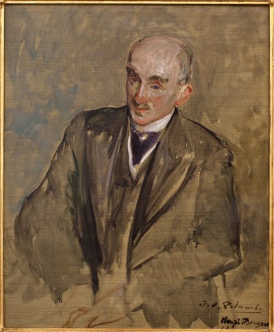 アンリ・ベルグソン（1859-1941）の肖像画のための習作。ジャック・エミール（Jacques-Emile）・ブランシュ（1861-1942）の絵画、油彩・キャンバス 作： Jacques Emile Blanche