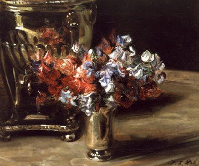 スイートピー（油彩・キャンバス） 作： Jacques Emile Blanche