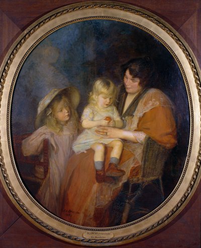 マンダリンまたはマダムソウロウとその子供たち 作： Jacques Emile Blanche