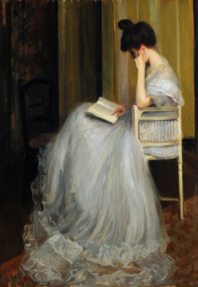 読む女（キャンバスに油彩） 作： Jacques Emile Blanche