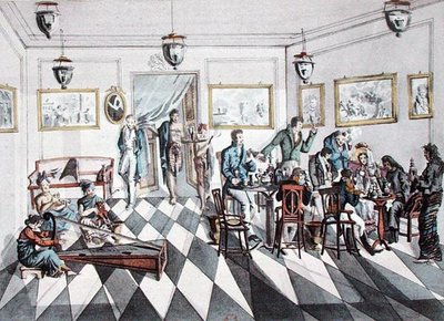 ティモール島クーパンのMonsieur Tillemanを訪ねるローズ・ド・フレシネとその夫（「Journal de voyage autour du monde a bord de l