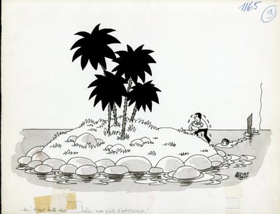 ジュール・ド・フランス、モノクロ風刺画 作： ジャック・フェイザン