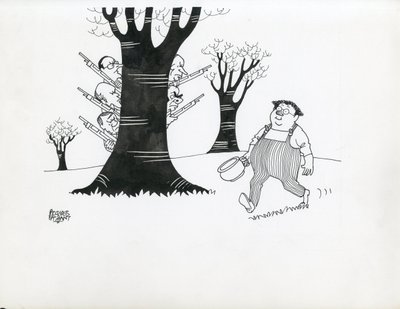 ジュール・ド・フランス、モノクロ風刺画 作： ジャック・フェイザン