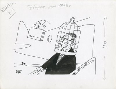 ル・フィガロ紙、モノクロ風刺 作： ジャック・フェイザン
