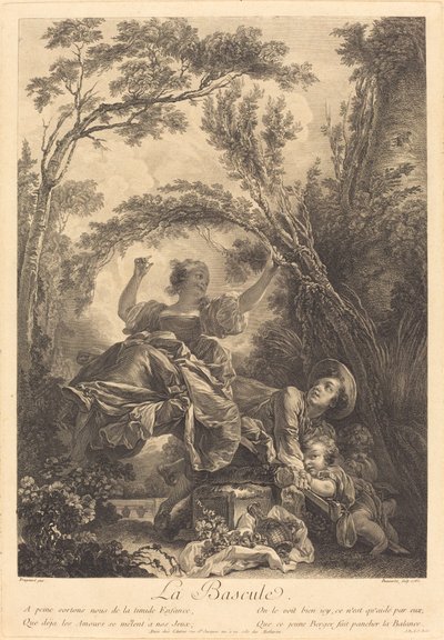 シーソー 作： Jacques Firmin Beauvarlet after Jean Honoré Fragonard