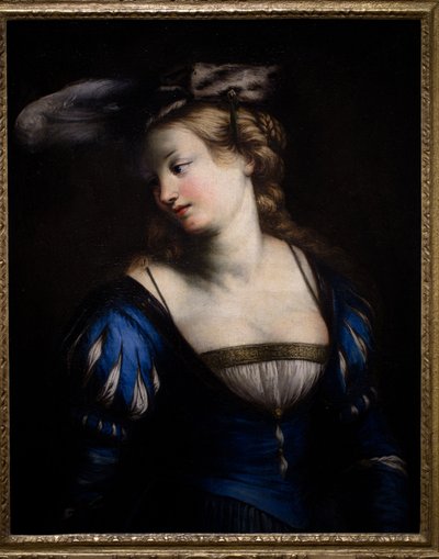 青いブラウスの若い女性 作： ジャック・フランソワ・クルタン