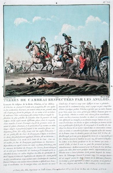 ジャン・バティスト・モレ（1790-1820年頃）が彫ったカンブレーの領土は、イギリス人によって尊重されている。 作： ジャック・フランソワ・ジョセフ（後）スウェバッハ