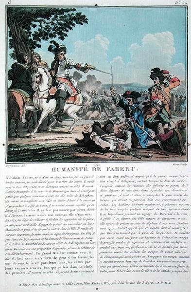アブラハム・ファベール（1599-1662）の人間性、ジャン・バプティスト・モレ（fl.1790-1820）のエングレーヴィング 作： Jacques Francois Joseph (after) Swebach