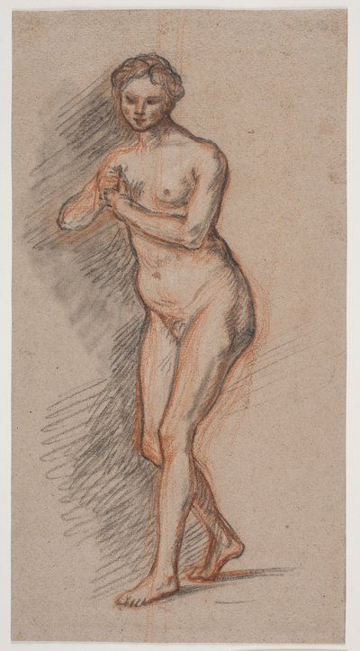 胸の前で手を組む女性モデルのフィギュア 作： Jacques Francois Joseph Saly
