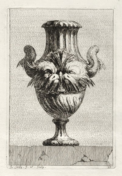 花瓶の組：プレート10、1746。 作： Jacques Francois Joseph Saly