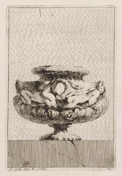 花瓶の組：プレート13、1746。 作： Jacques Francois Joseph Saly