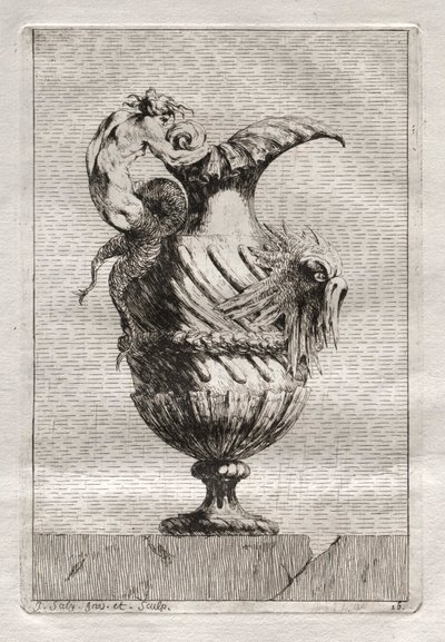花瓶の組：プレート16、1746。 作： Jacques Francois Joseph Saly