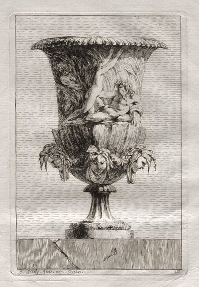 花瓶の組：プレート17、1746。 作： Jacques Francois Joseph Saly