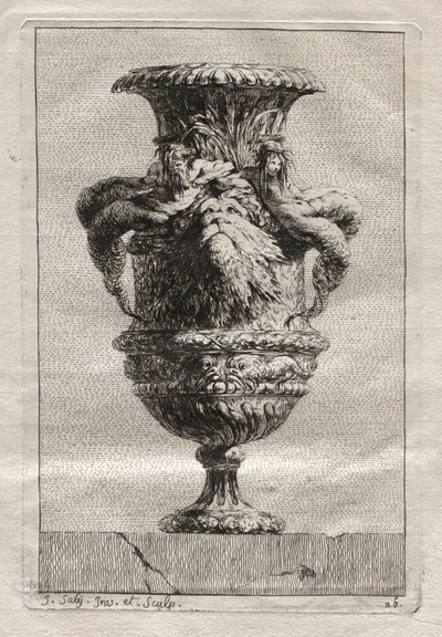 花瓶の組：プレート26、1746。 作： Jacques Francois Joseph Saly