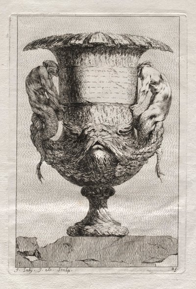 花瓶の組：プレート29、1746。 作： Jacques Francois Joseph Saly