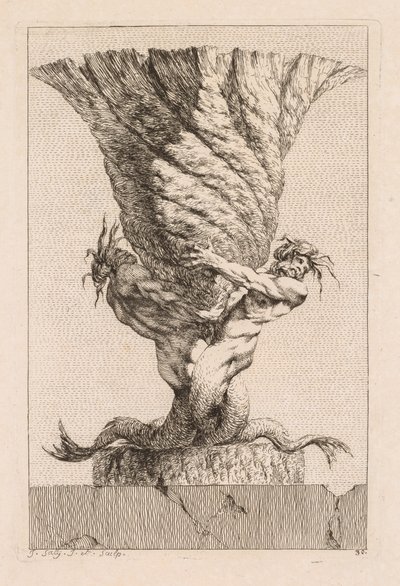 花瓶の組：プレート30、1746。 作： Jacques Francois Joseph Saly