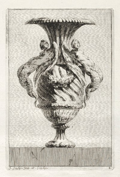 花瓶の組：プレート4、1746。 作： Jacques Francois Joseph Saly