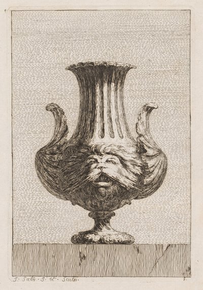 花瓶の組：プレート6、1746。 作： Jacques Francois Joseph Saly