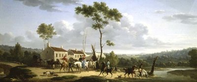 人物のいる風景 作： Jacques Francois Joseph Swebach