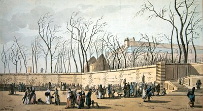 チュイルリー庭園での小柄なプロヴァンス（紙にトイレ） 作： Jacques Francois Joseph Swebach
