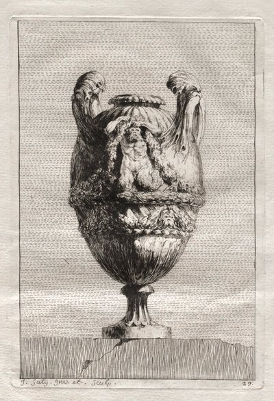 壺の組合せ  プレート27 作： Jacques François Saly