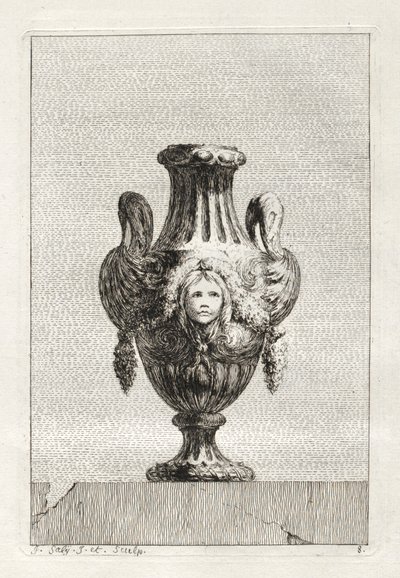 壺の組合せ  プレート8 作： Jacques François Saly