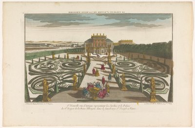 ウィーン郊外のハンガリー女王の役人の庭園と宮殿の眺め Le palais du gd ecuyer de la reine d