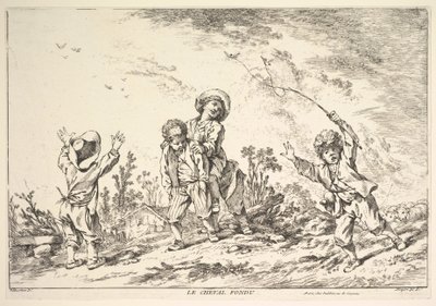 リープフロッグ、18世紀半ばから後半。 作： Jacques Gabriel Huquier